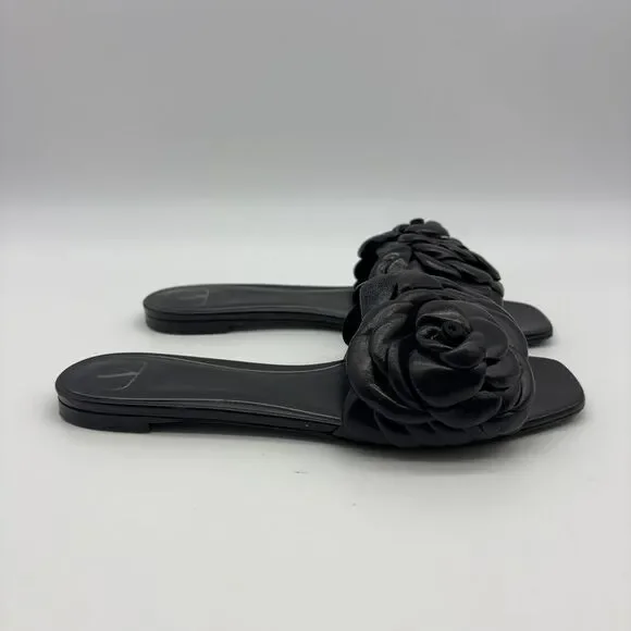 Valentino Garavani Rose Edition Atelier Leather Slides - Picture 2 of 7